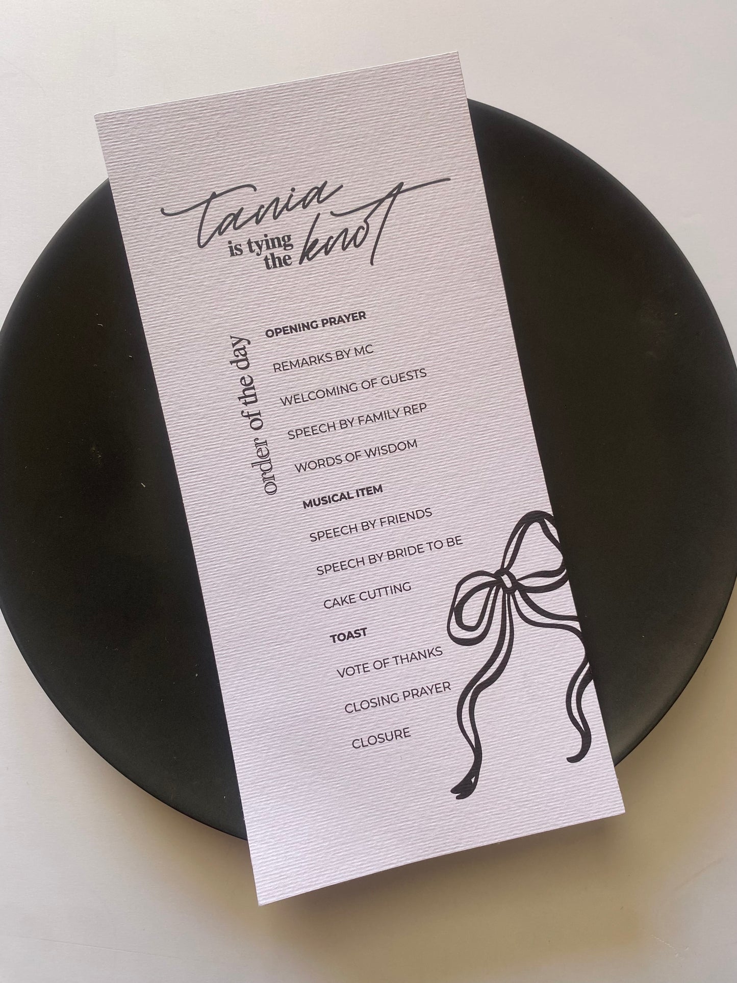 She’s tying the Knot program card (pack of 10)