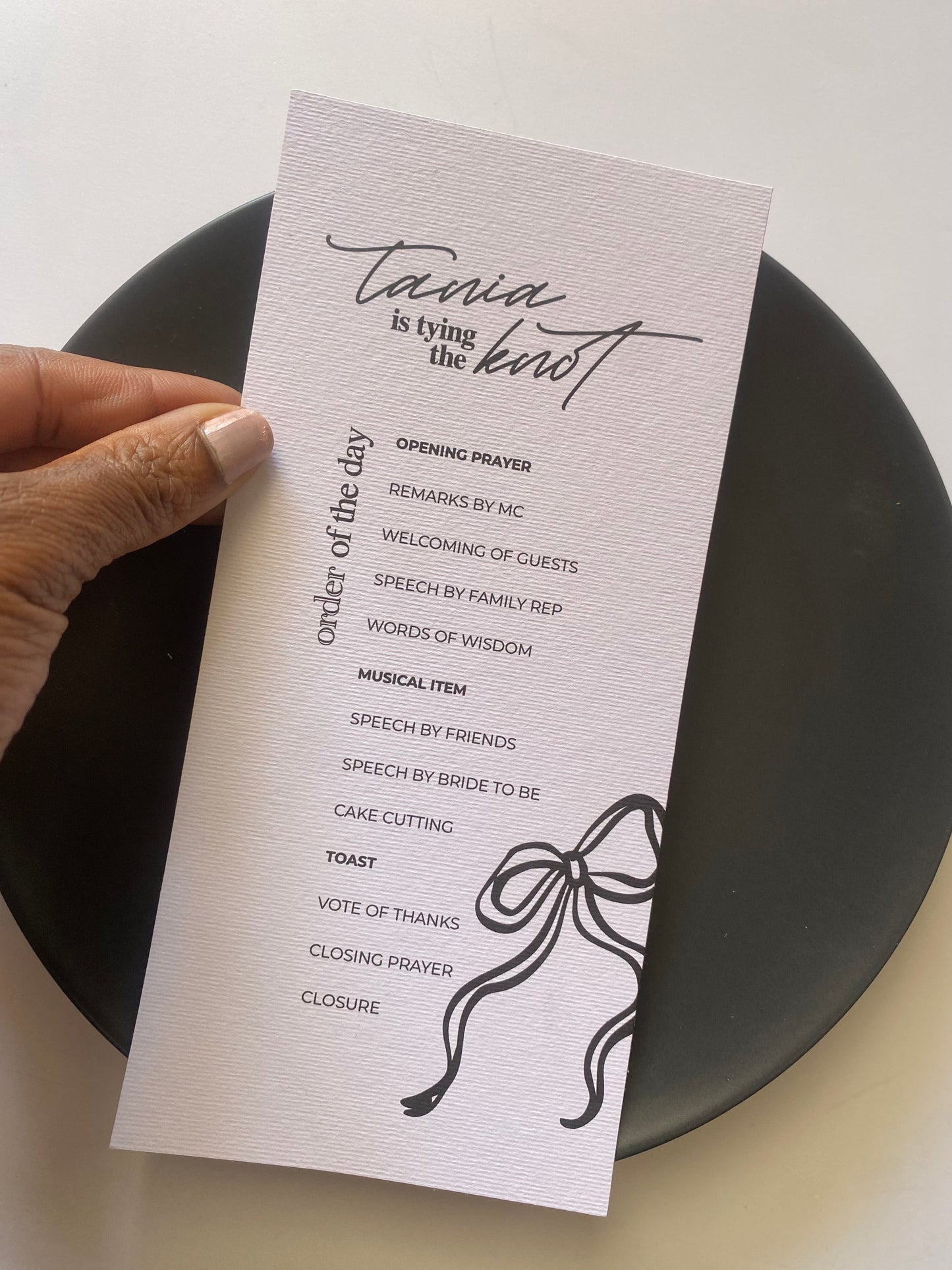 She’s tying the Knot program card (pack of 10)