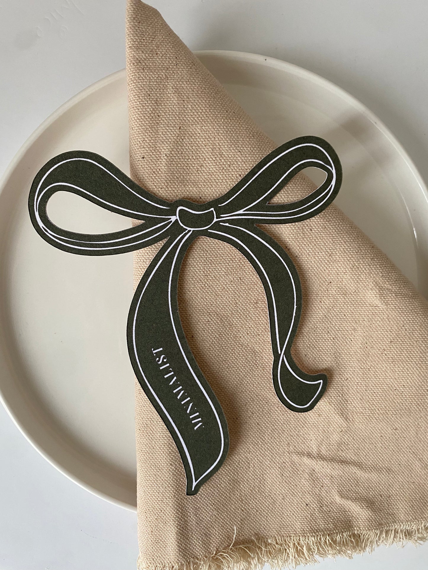 Minimalist Ribbon Place Card (pack of 10)