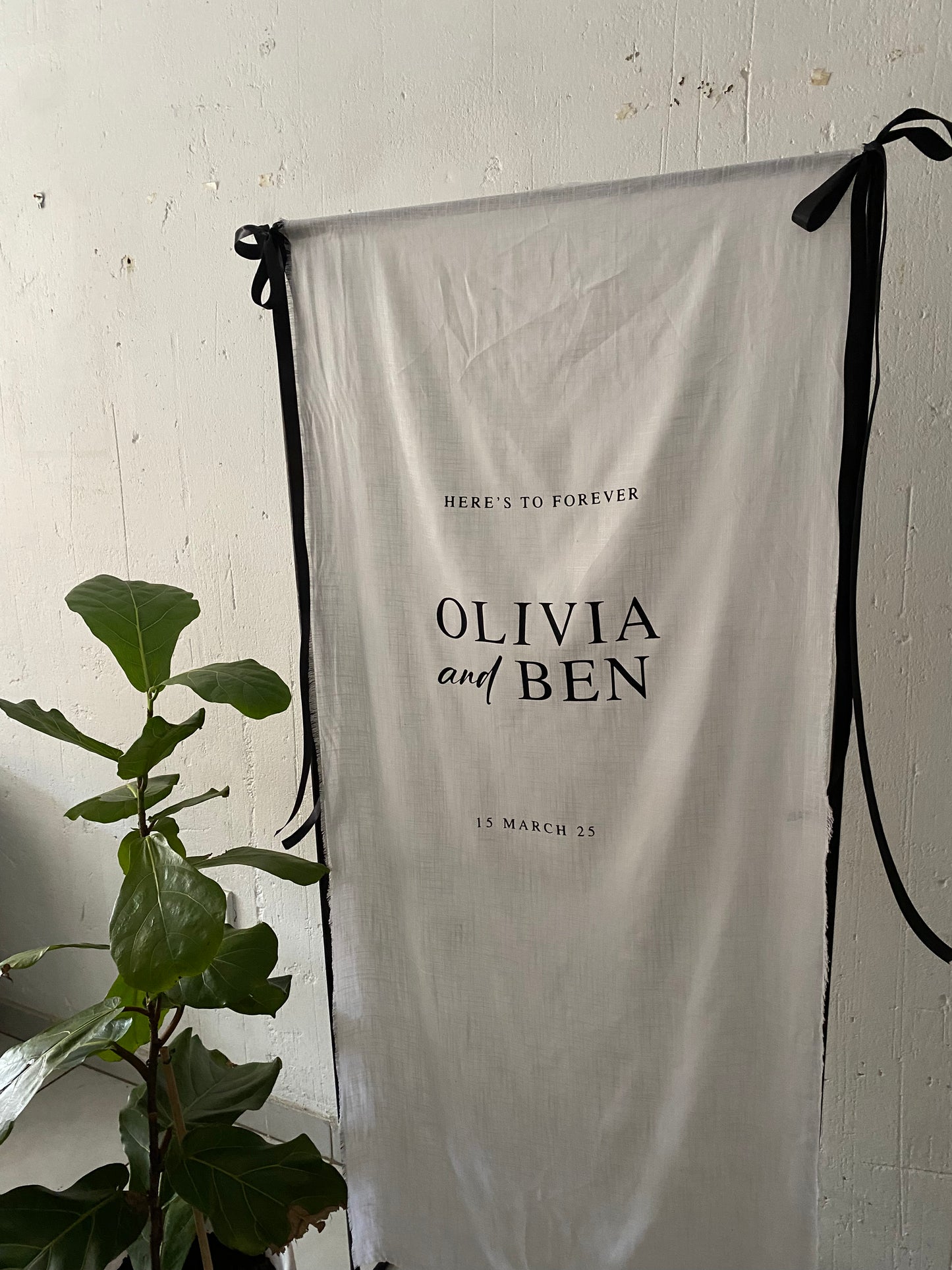 Linen Wedding Signage