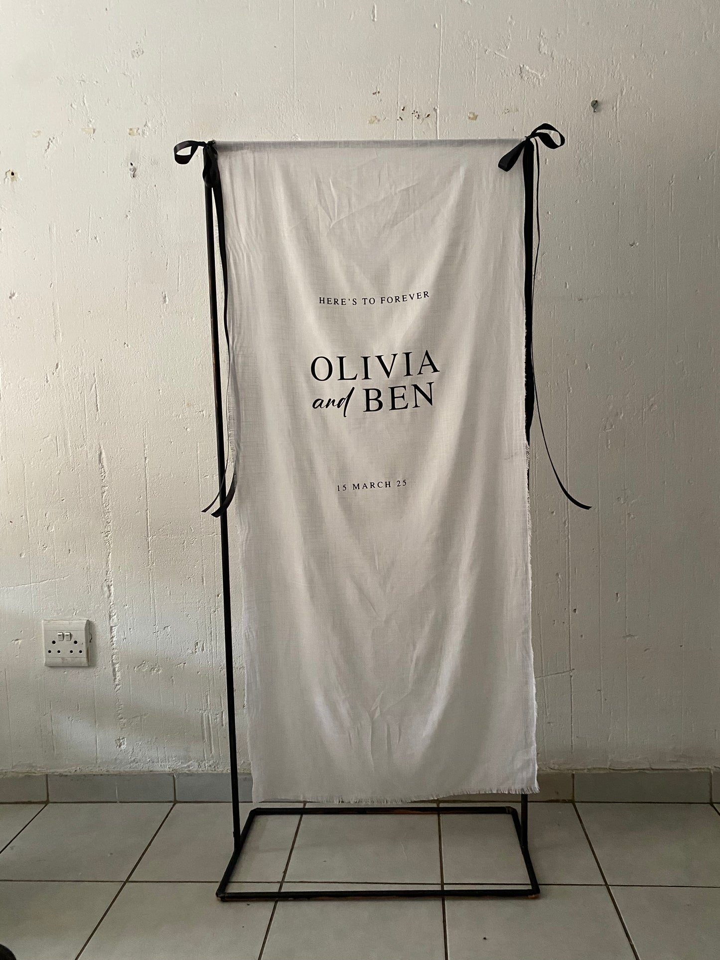 Linen Wedding Signage