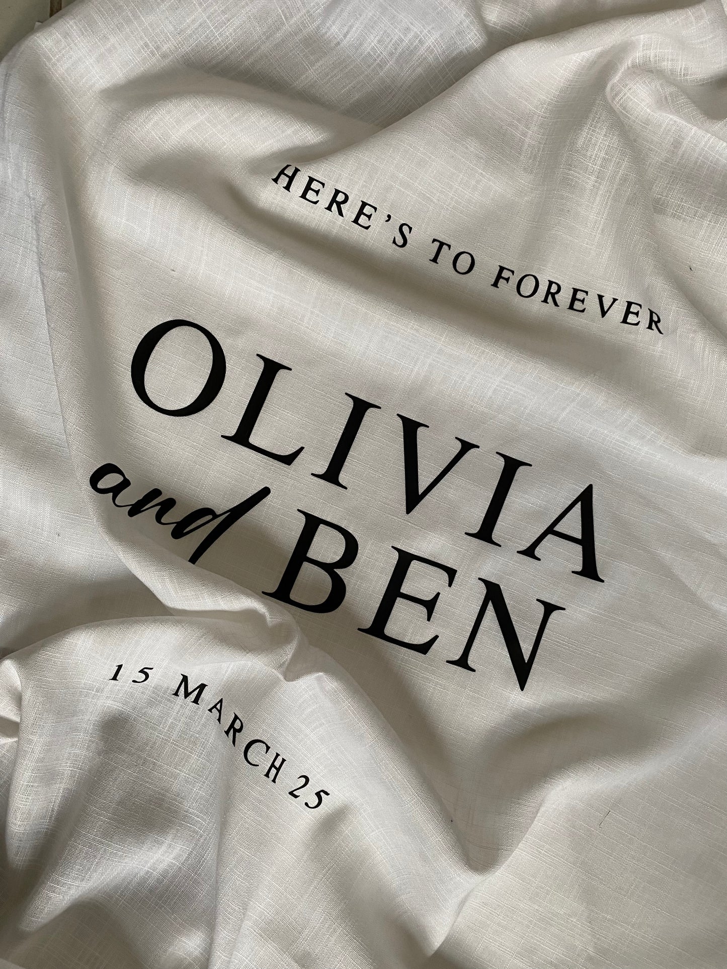 Linen Wedding Signage