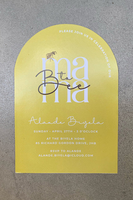 Mama To Bee Digital Invitation Template