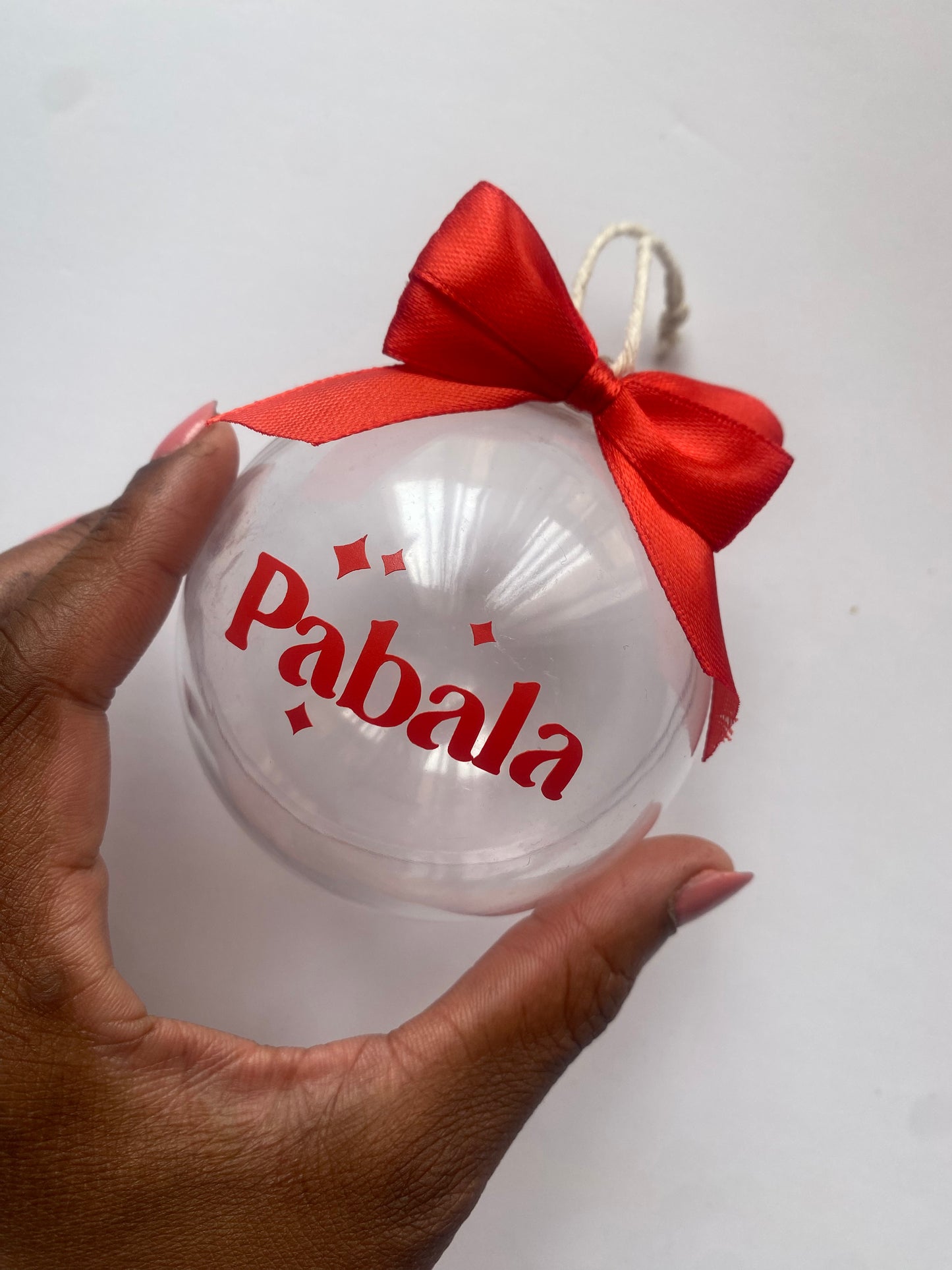 Personalised Clear Baubles