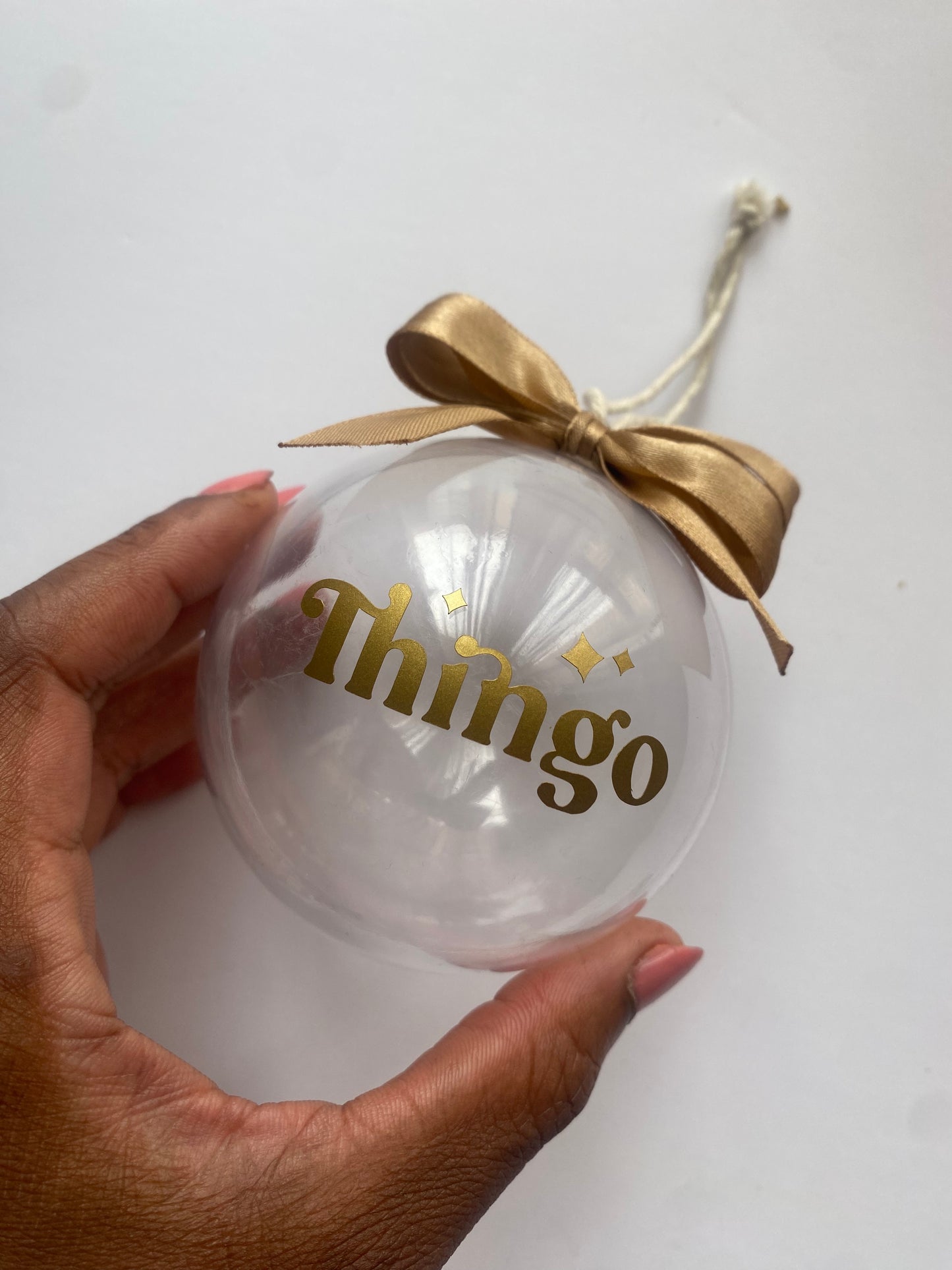 Personalised Clear Baubles