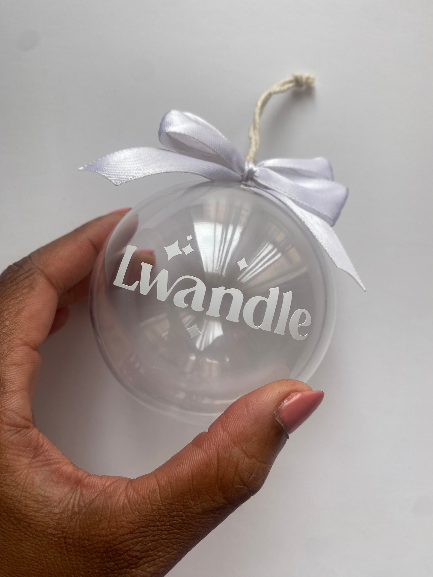 Personalised Clear Baubles
