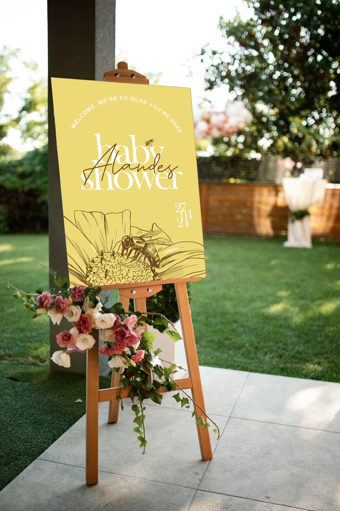 Mama To Bee Digital Welcome Board Template