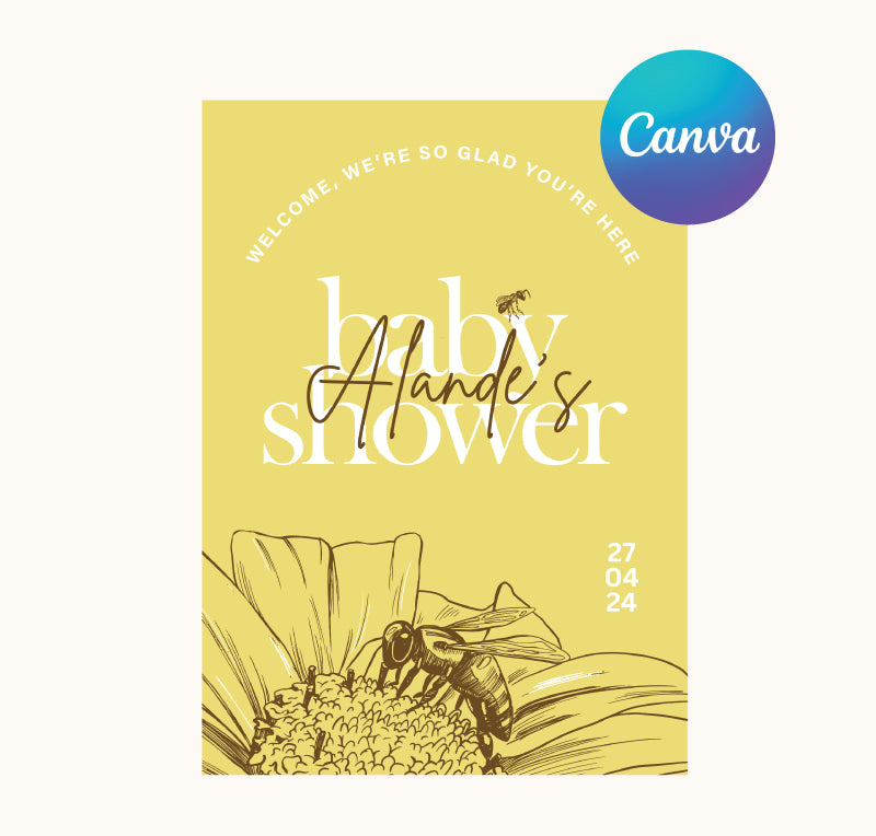 Mama To Bee Digital Welcome Board Template