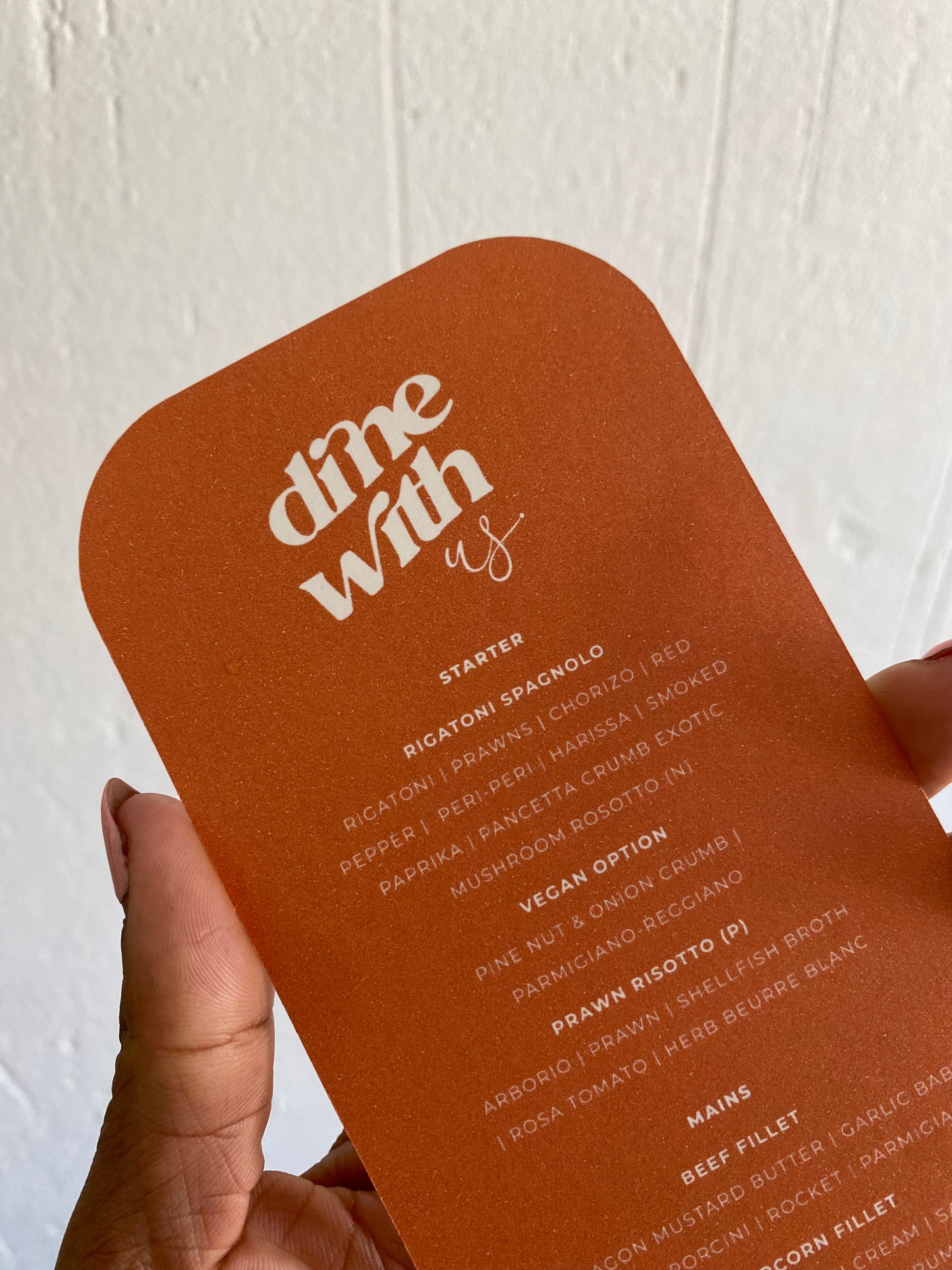 Orange DL menus (pack of 10)