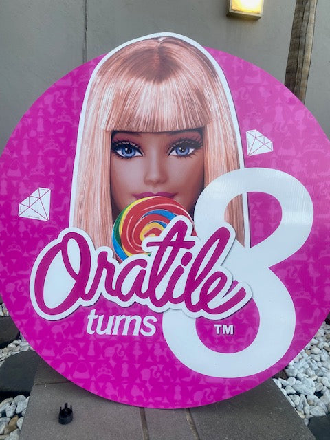 Barbie Themed Welcome board